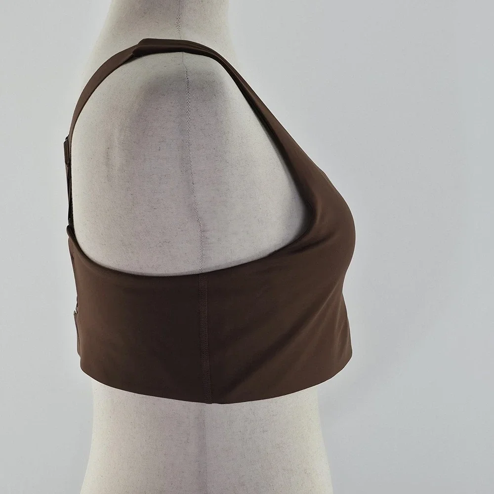Girlfriend Collective Simone High Support Sports Bra Womens 2XL Cross Back Brown